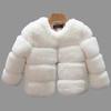 Mädchen Kunstpelzmantel Winter Kinder Mädchen Langarm Weihnachtsjacke Warme Kinder Mädchen Mantel Mädchen Oberbekleidung Kleidung