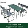 Xietu 1.2M Folding Camping Table Set with 4 Chairs