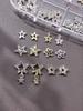 1Box(60pcs) Diamond-encrusted Five-pointed Star Alloy Nail Art Jewelry Decoration