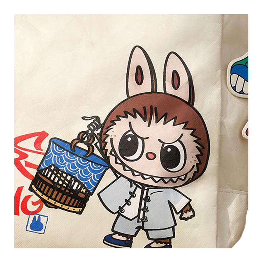 New POP MART PE Tote Bag, Shopping Bag, Crossbody Bag, Handbag Women's White PPMT-2504-019