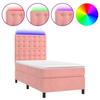 VidaXL Sommier à Lattes de Lit avec Matelas et LED, Lit Rembourré, Lit Simple, Lit Adulte de Chambre à Coucher Intérieur, 3136340