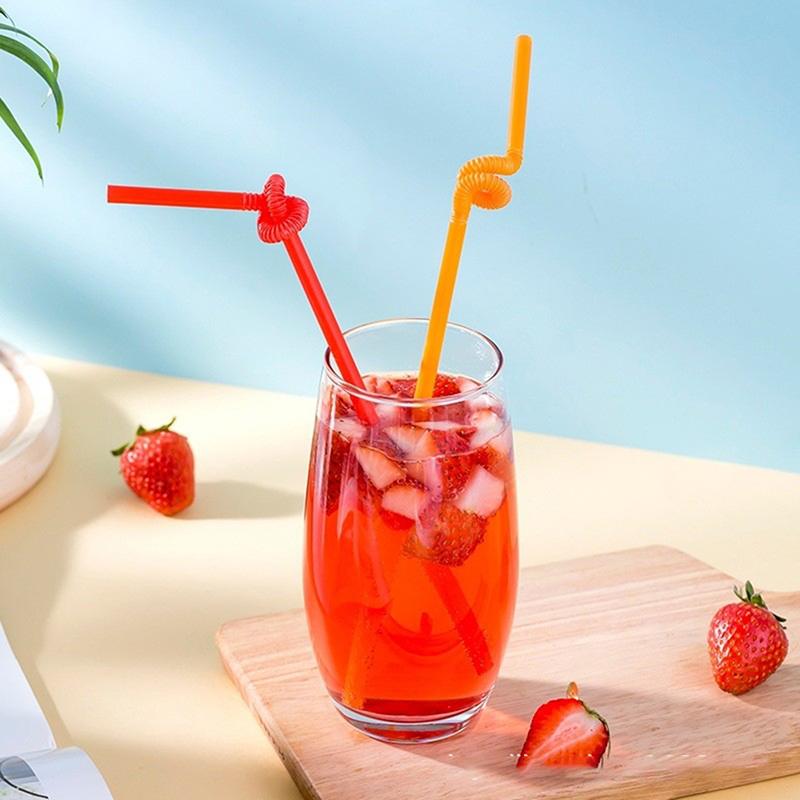 50Pcs Multicolor Kunststof Straws For Wedding Party Supplies Beverage Kitchen Cocktail Drinking Straws