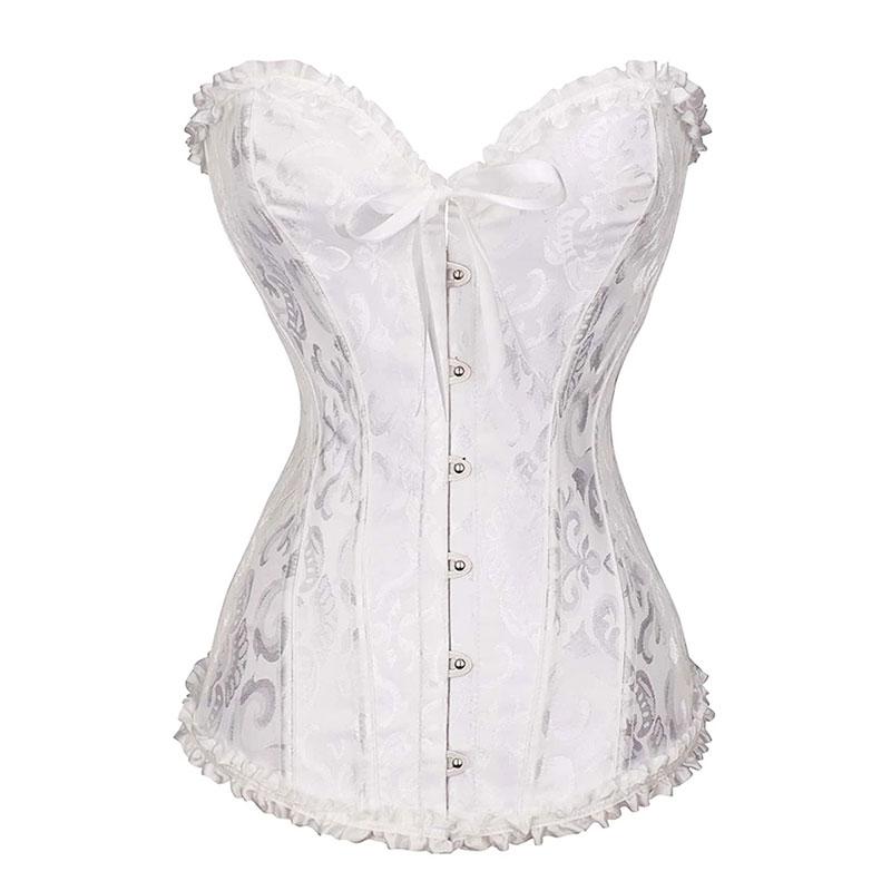 Women s Corset Tops Sexy Bustier Crop Top Summer Going Out Strapless Waist Belt Bra S белый