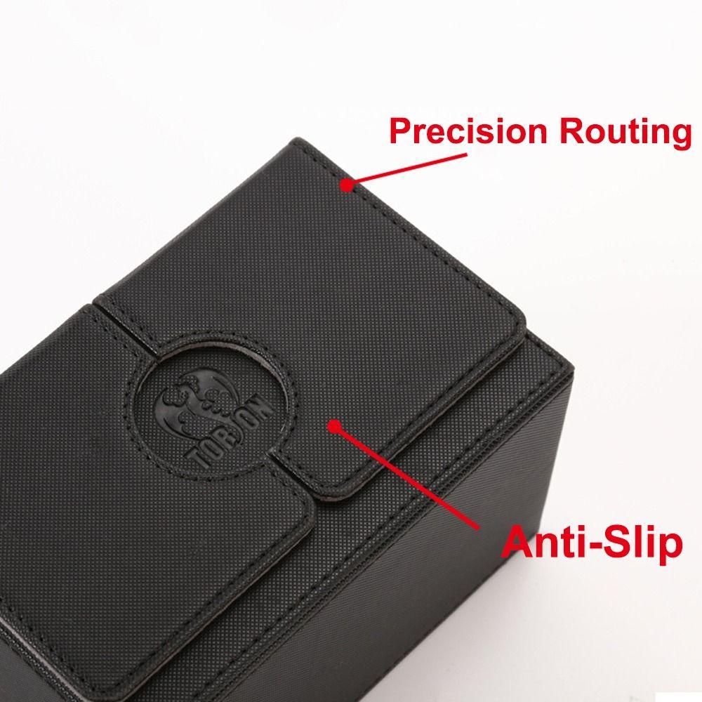 Fashion PU Leather Card Deck Box Flannel Collection Window Collection Box Card Stacking Storage Box Women Men