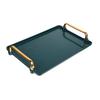 Rectangle Tray Plastic Lightweight Smooth Surface With Handles Storage Snack Fruit Teaware Accessory Desktop Household