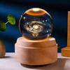 Rotating Crystal Ball Music Box - Luminous Night Light and Romantic Gift for Friends
