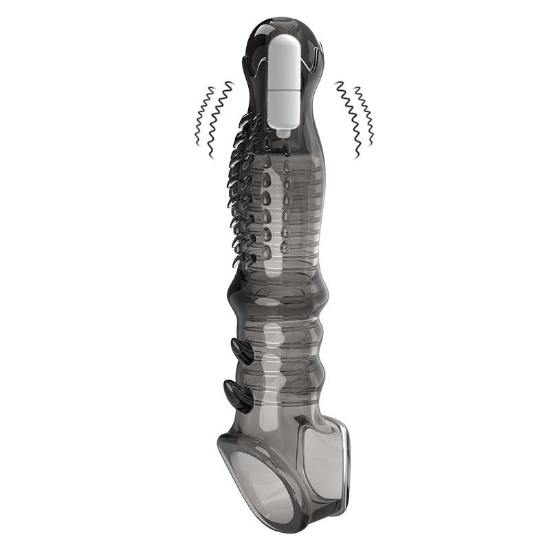 Penisvergrößerungshülse, Penisring, wiederverwendbare Kondome, Sexspielzeug für Männer, G-Punkt, Verzögerung der Ejakulation