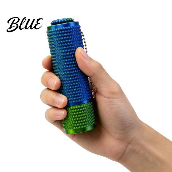 Stress Relief Gadget 3D Printed Spiky Fidget Toy with Ball Chain Gripper Sensory Portable Spinner & Clicker Travel Massage Stick Pain Stimming Tool
