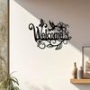 Stainless Steel Welcome Wall Art Floral Hummingbird Decor Outdoor Garden Wedding Gift