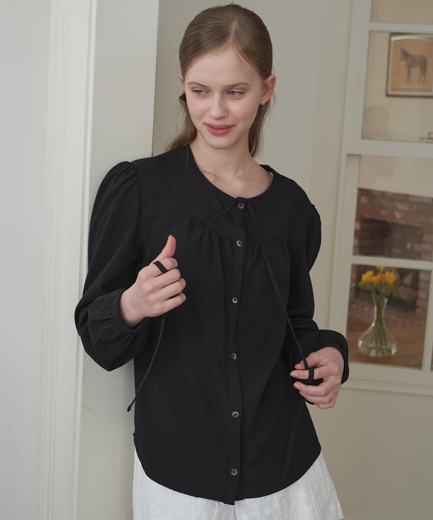Peullobeu Draping Volume Blouse_Bk