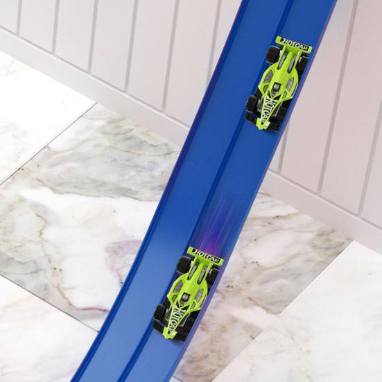 Race Car Track Toy Set Flexible Rail Car Track Tough Suction Cup Bendable Loopable Kids Car Toy Adhesive Rail Car Play Kit