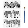 Egyptian Theme PET Hollow Out Drawing Painting Stencils, for DIY Scrapbook, Photo Album, Horse, 150x300mm, 3pcs/set