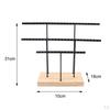 Earrings Holder Organizer Decorative Display with Detachable Wooden Base for Ear Bracelet