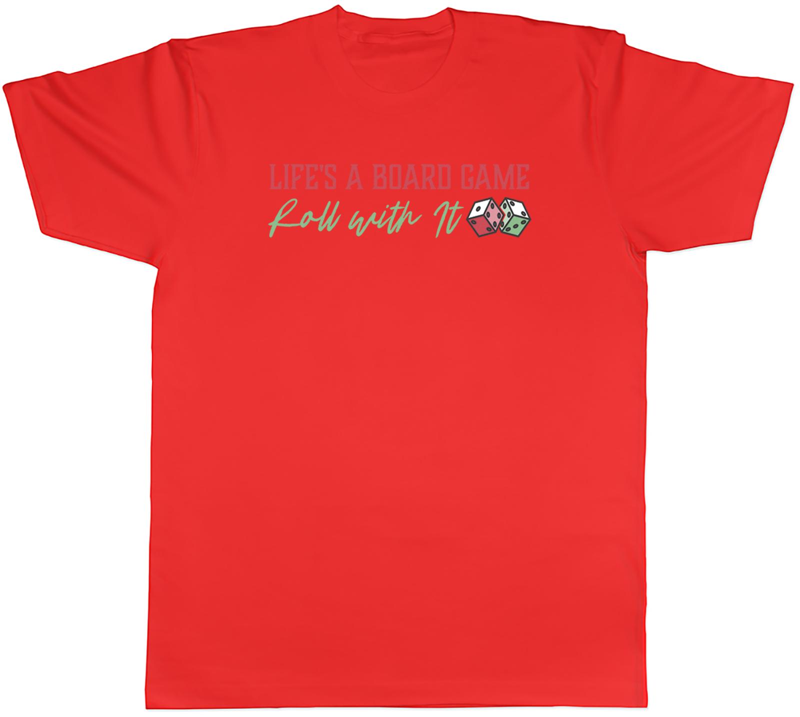 Lifes a Board Game Unisexs TShirt Roll with It Dice Tee Gift S