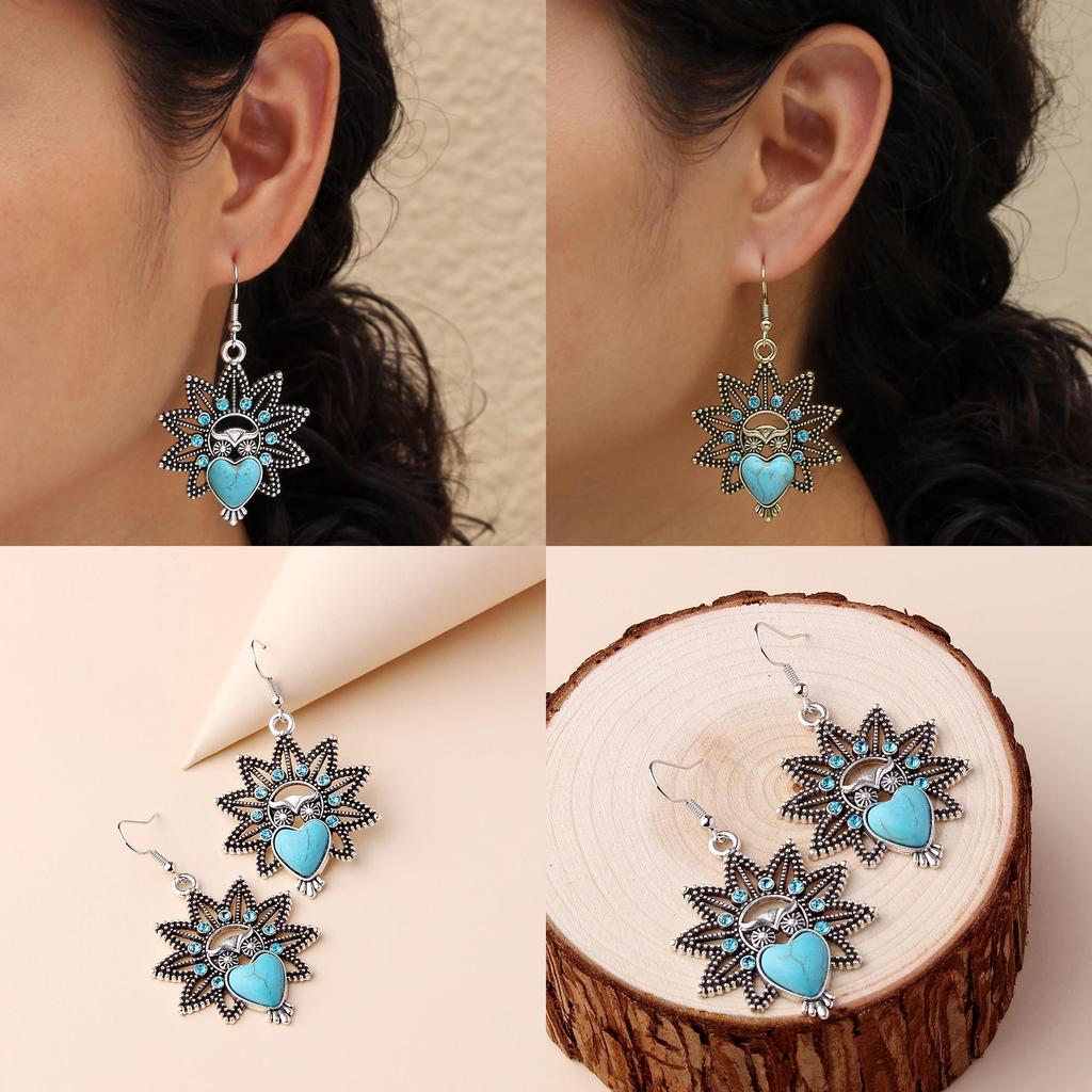 Vintage Geometric Alloy Earrings For Women With Gold Plating And Animal Design For Gift Giving