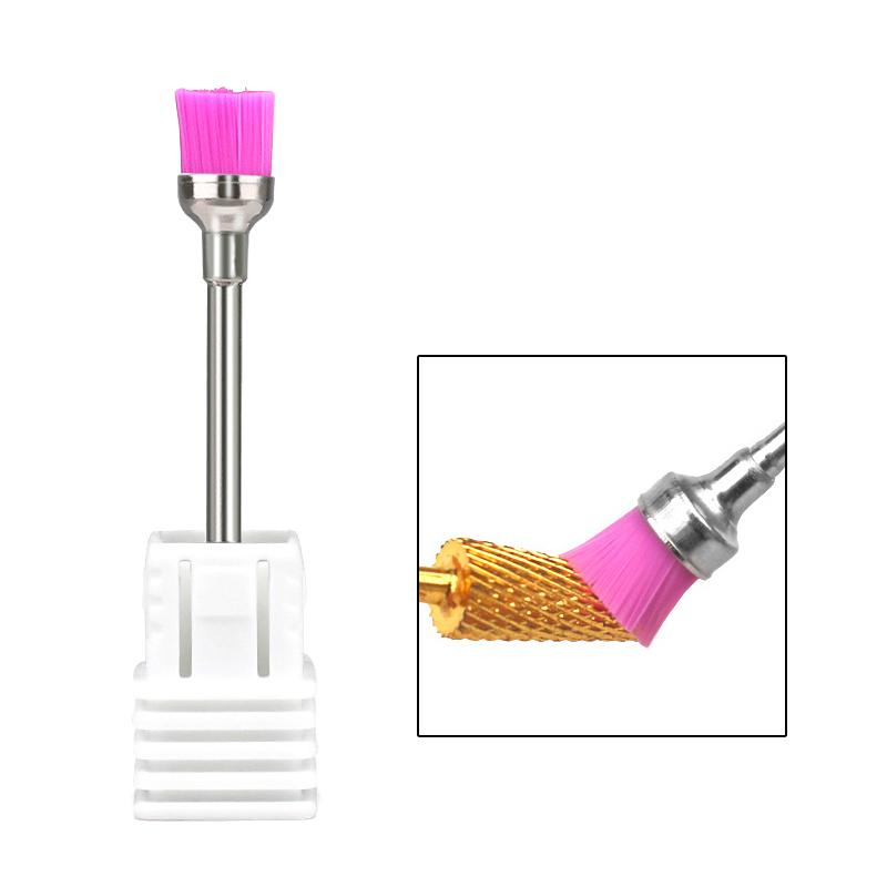 

Щетка для чистки фрез для ногтей, очиститель, электрические пилки для ногтей, фреза, удалитель пыли, аксессуары для дрели, инструмент для нейл-арта, полировщик розы красного