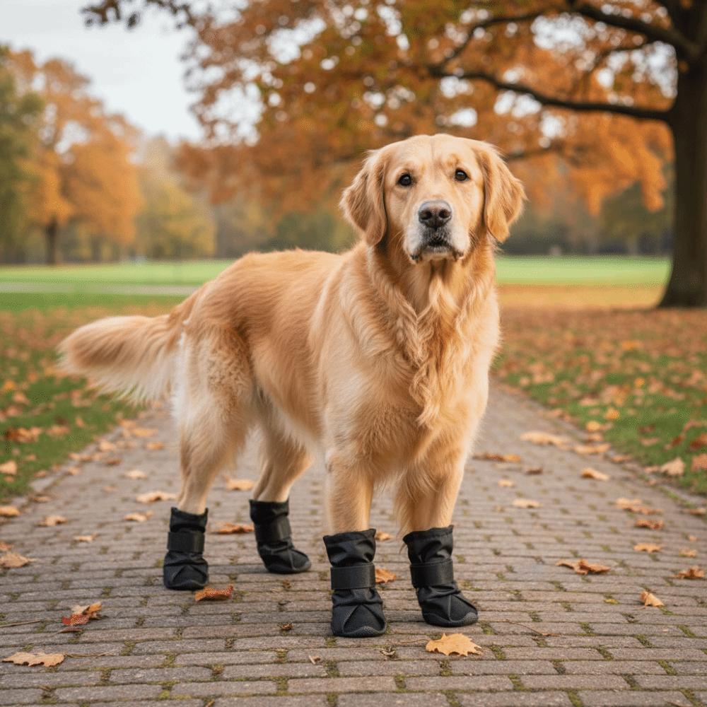 4PCS/SET Wear-Resistant Anti-Slip Dog Shoes Adjustable Pet Rain Boots Dog Foot Cover  Hiking