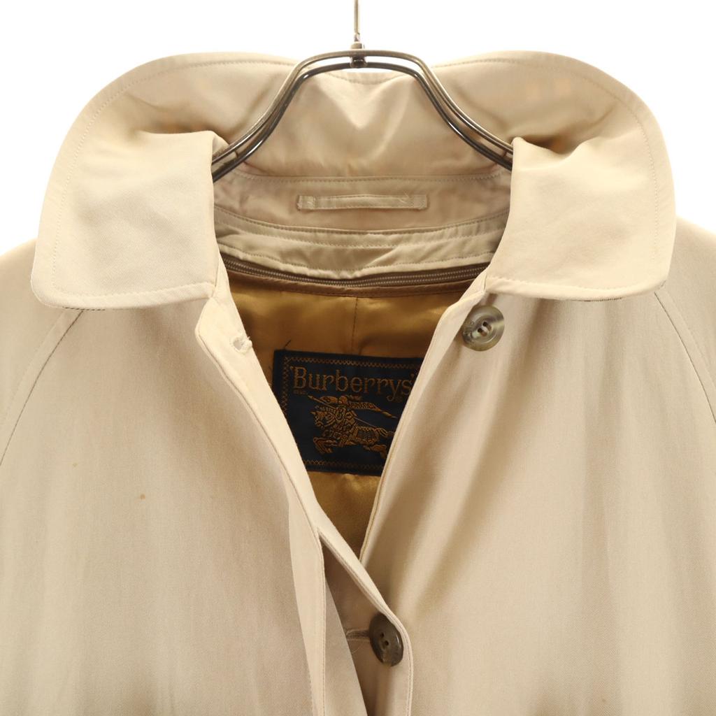 Burberrys 90s Old Stainless Collar Coat 7AR Beige Vest Liner Included Women Used