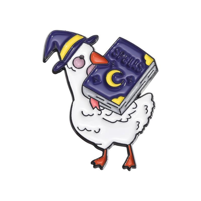 Animal Eyecatching Cartoon Duck Goose Brooch Collection In Alloy For Fun Accessories