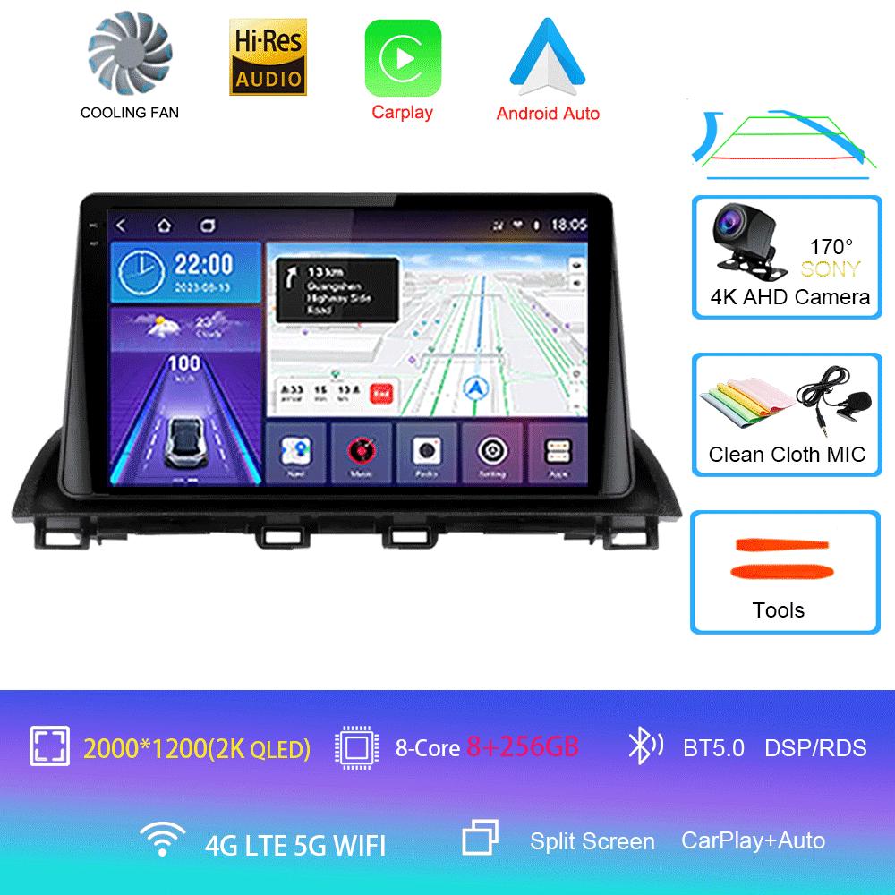 Android 14 Video Player Car Radio For Mazda 3 Axela 2014 - 2019 Multimedia Radio Player GPS Stereo Audio Head Unit 2DIN DVD