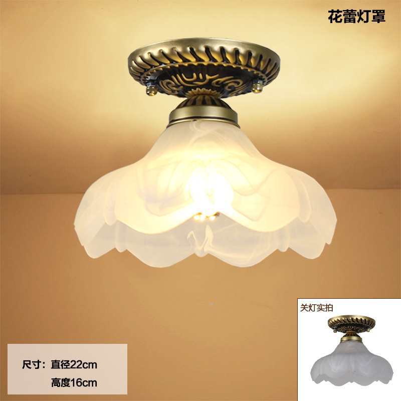European Creative Simple Retro LED Ceiling Lamp Living Room Dining Room Corridor Porch Balcony Decorative Lighting