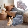 Hundetreppe 3 Stufen Hundetreppen für kleine Katzen Klettern Abnehmbare Rutschfeste Kletter-Haustierrampe Waschbare Katzenleiter für Stuhl Sofa
