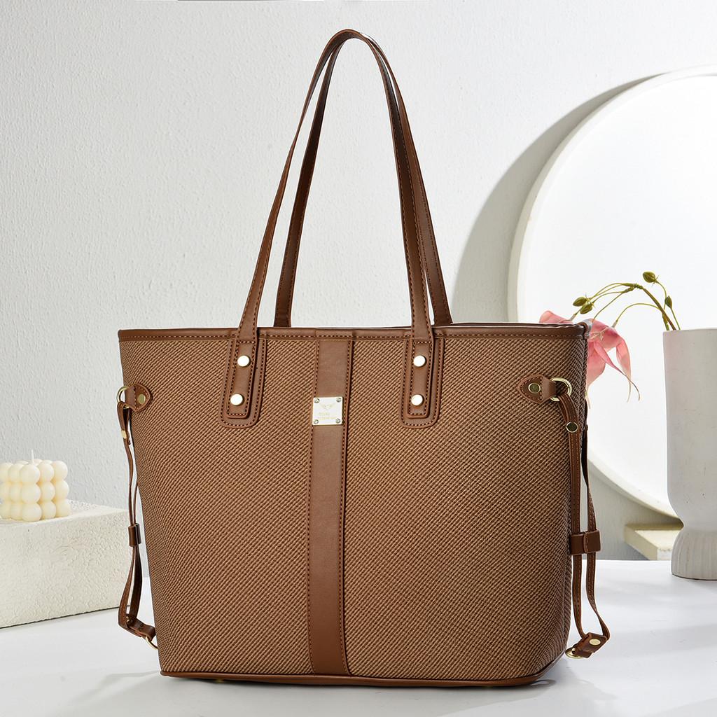 Minimalist Designer Ladies Tote With Zippered Compartments And Top Handle