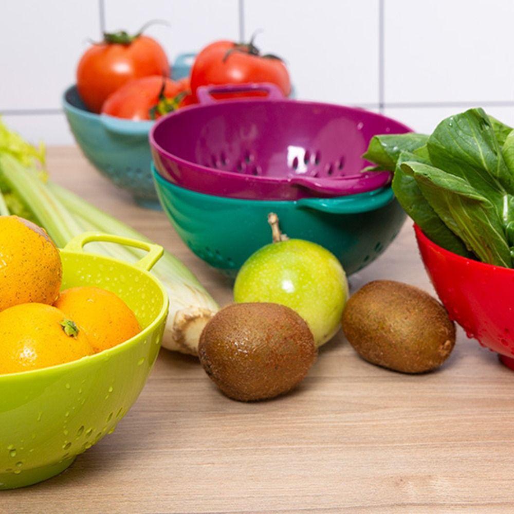 6 Inch Vegetable Strainer Plastic Fruit Draining Basket Durable Food Colander  Kitchen