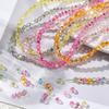 1 Strip 4mm Shiny Crystal Beads Bicone Beads 80pcs Glass Beads Loose Spacer Beads for Bracelet DIY Jewelry Making