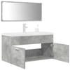 VidaXL 3-piece Bathroom Furniture Set Concrete Grey, Bathroom Cabinet, Bathroom Cupboard, Furniture 3324894