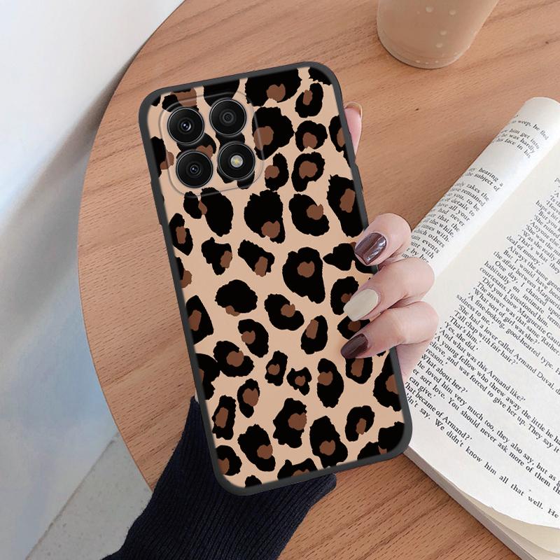 For Honor X6B 4G X8B 200 Smart X6 400 Pro Lite Phone Case Fashion Leopard Print Back Cover Soft Silicone Shockproof Funda Coque