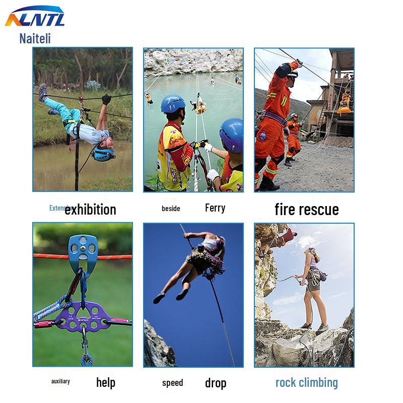 Large Diameter Aluminum Alloy Rescue Pulley for Outdoor Mountaineering