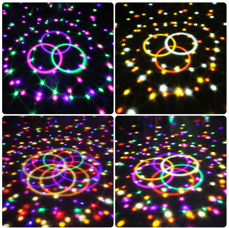 Seven-Color LED Crystal Magic Ball Sound-Activated Mini Stage Light