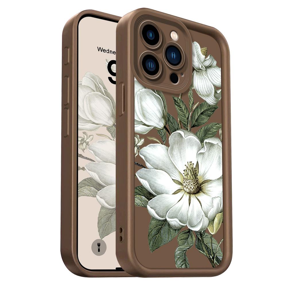 Magnolia Flower Phone Case For IPhone 13 12 11 Pro Max Mini 7 8 6 6S Plus X XS XR SE 2020 2022 Staircase Soft Cover