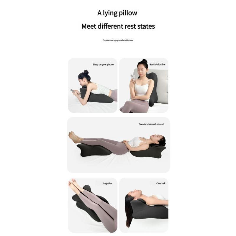 Ergonomic Memory Foam Pillow for Side Sleepers Reading Bed with Removable Cover