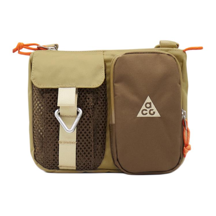 Nike ACG Daymax Multi-Pocket Versatile Fabric Shoulder Crossbody Bag Unisex bags Khaki HJ8180-297 Khaki