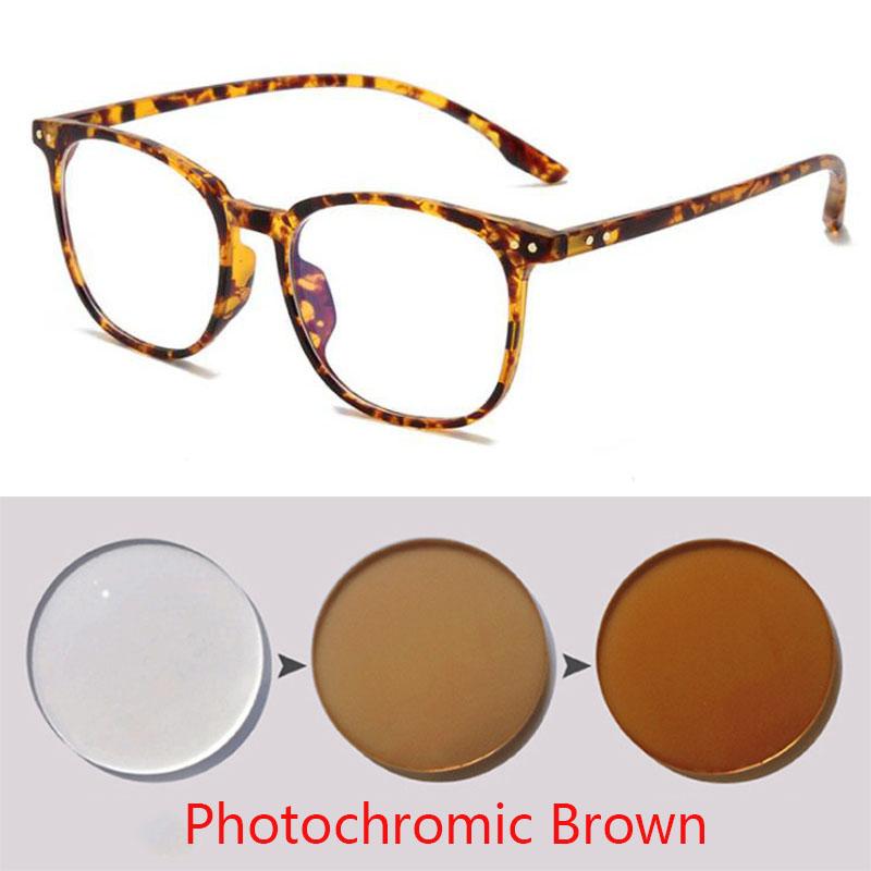 TR90 Frame Square Glasses Frame Women Men Blue Light Blocking UV400 Short-sight Eyewear Prescription 0 -0.5 -0.75 To -6.0