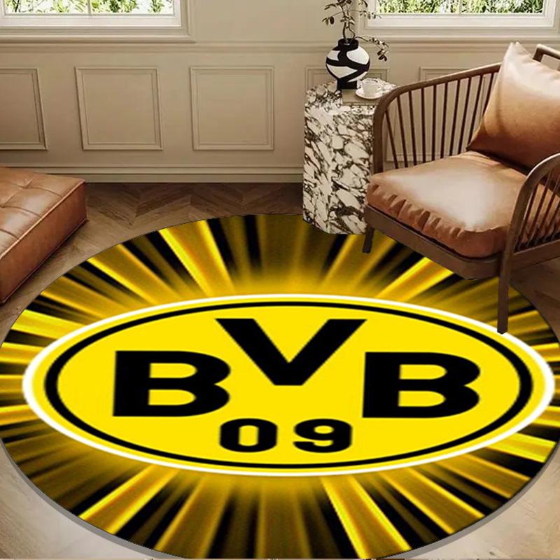 Borussia fcfc Round mat, Anti-slip Circle Carpet Chair rug For livingroom,Bedroom, doormat home decor Gift Christmas Gifts