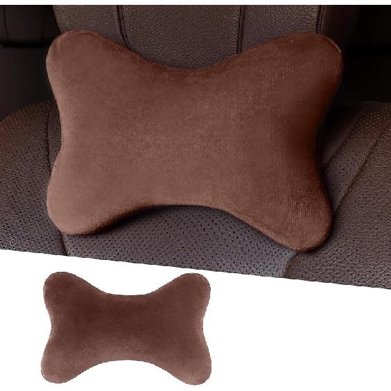 Car Headrest Pillow, Soft Comfortable Memory Foam Automotive Neck Pillow Cushion For Neck Pain Pressure Relief, Universal Fit (Black)