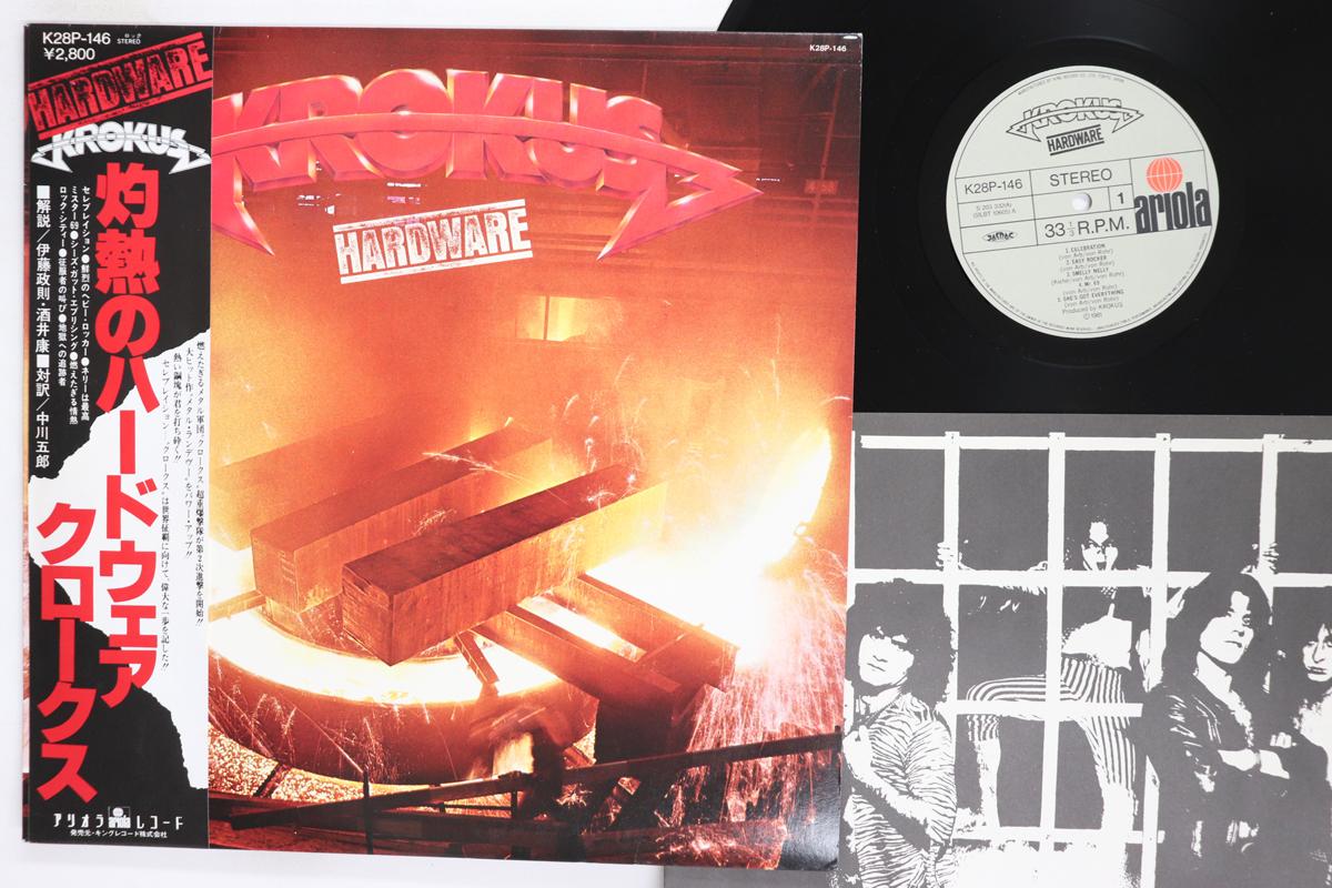 LP Record KROKUS  Hardware K28P146 ARIOLA 1981 Japan Obi Metal Used