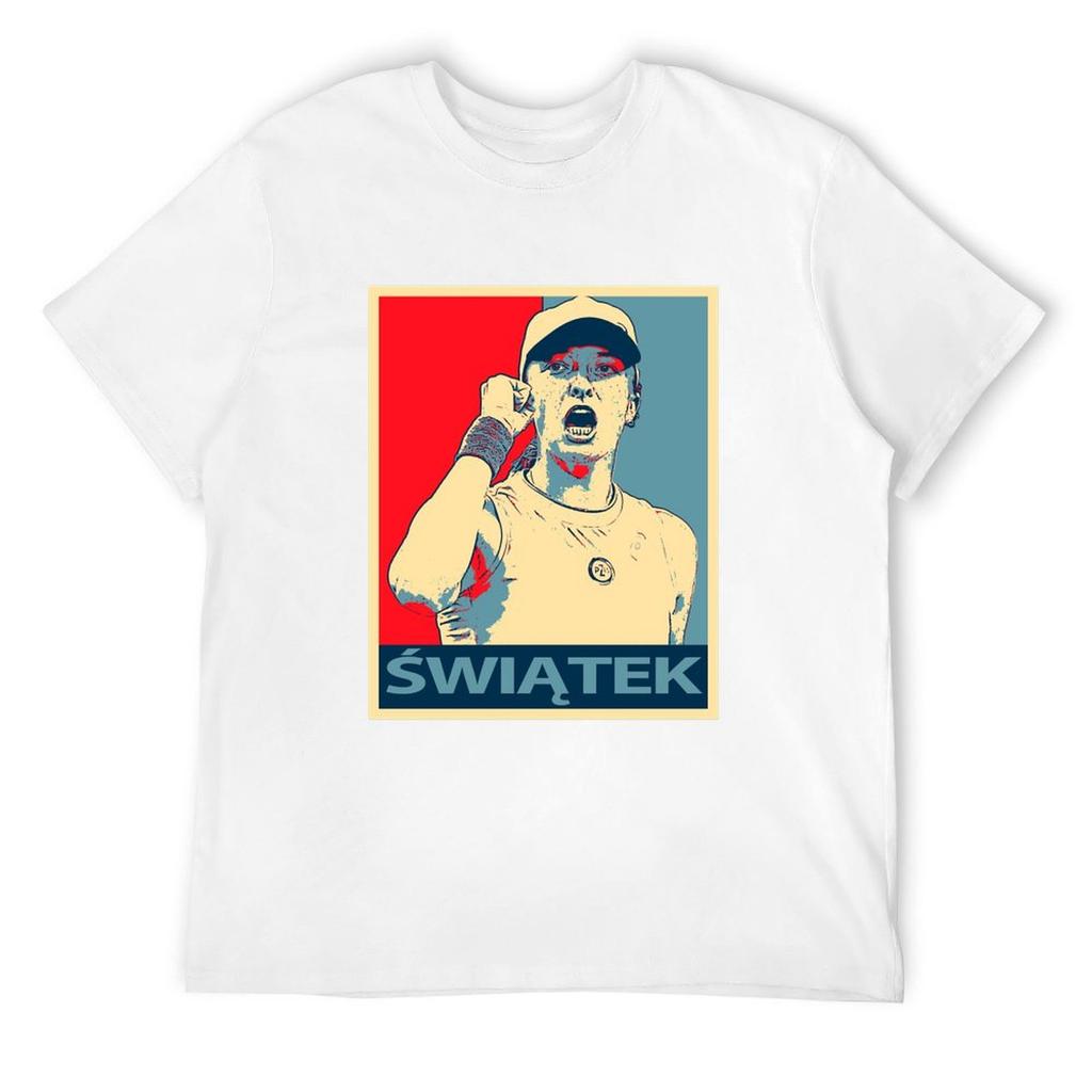 Iga Swiatek Art T-Shirt Funny Meme T-shirts Basketball Graphic Tees Gifts for Boyfriend Mens Designer Clothes