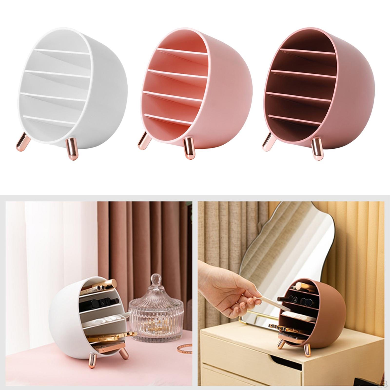 Коробка-органайзер для макияжа с 5 отделениями и ящиком для палитр косметических кистей — фото 3