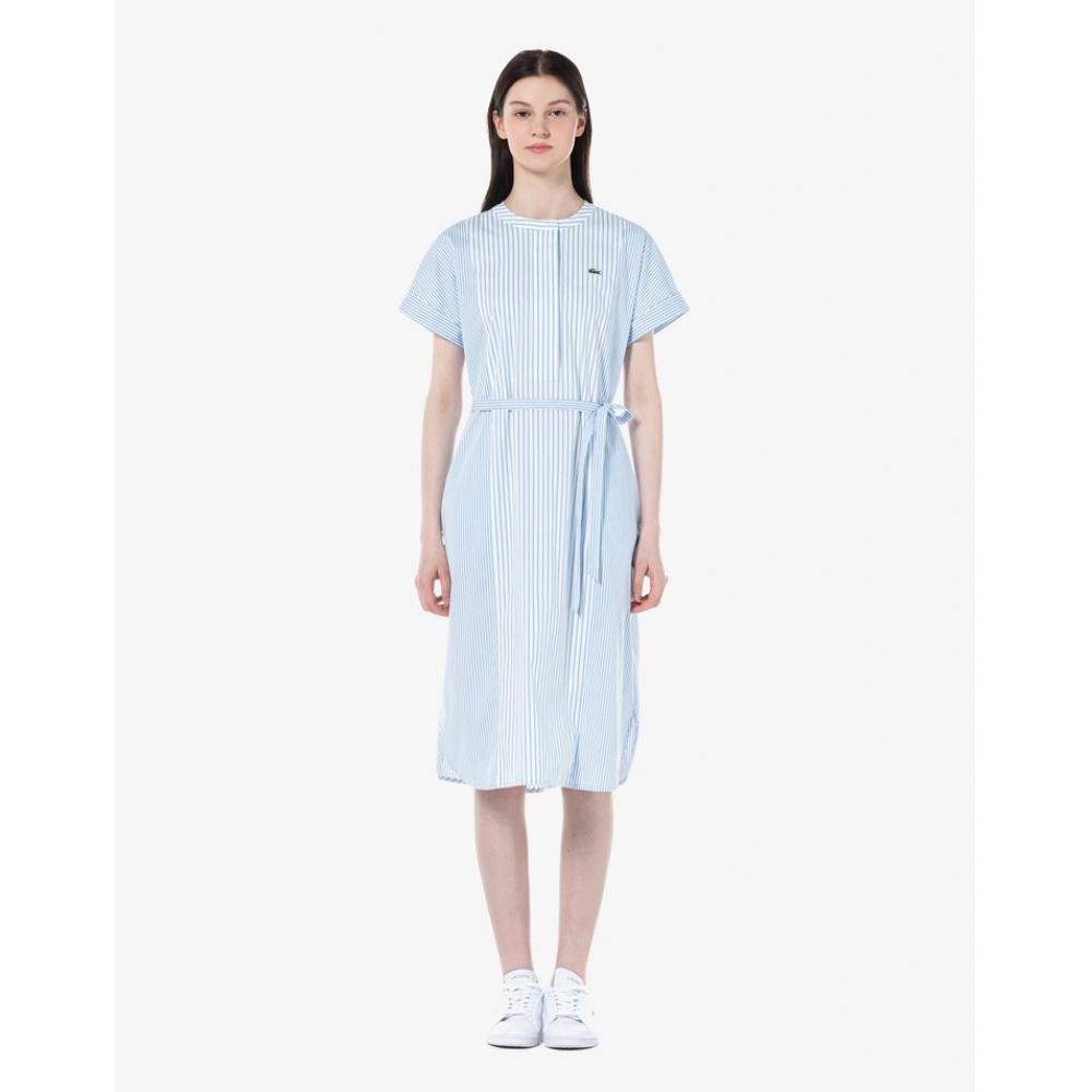 

LacoSte Women S Round Neck Short Sleeve Shirt dreSS Ef119e 54g Iy3 036