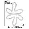 6pcs High Quality Geometry Heart Triangle Round Pendants Jewelry Making Supplies Evil Eye Flower Stainless Steel Charm Earrings