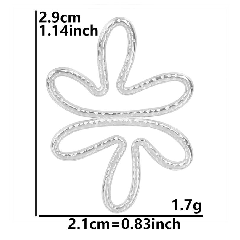 6pcs High Quality Geometry Heart Triangle Round Pendants Jewelry Making Supplies Evil Eye Flower Stainless Steel Charm Earrings
