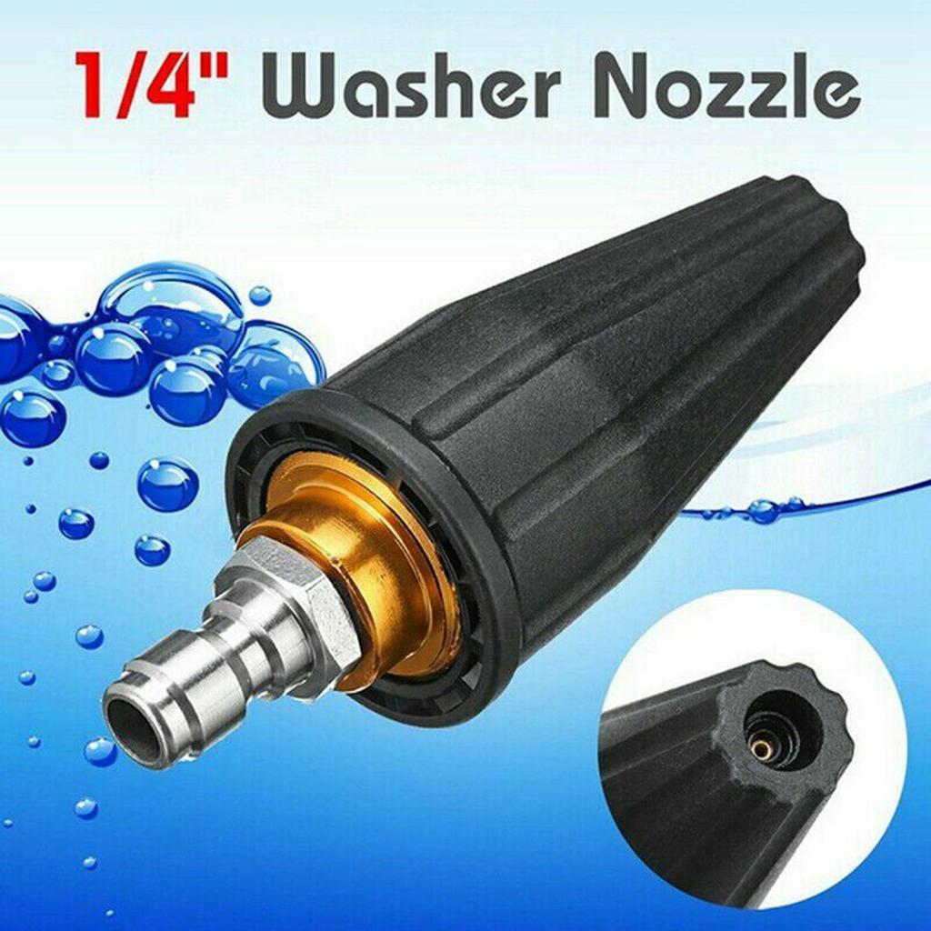 Pressure Washer Tips Nozzle 4000 PSI Rotating Pressure Washer Nozzle 1/4 '' Connect Quickly for Cleaning Surface