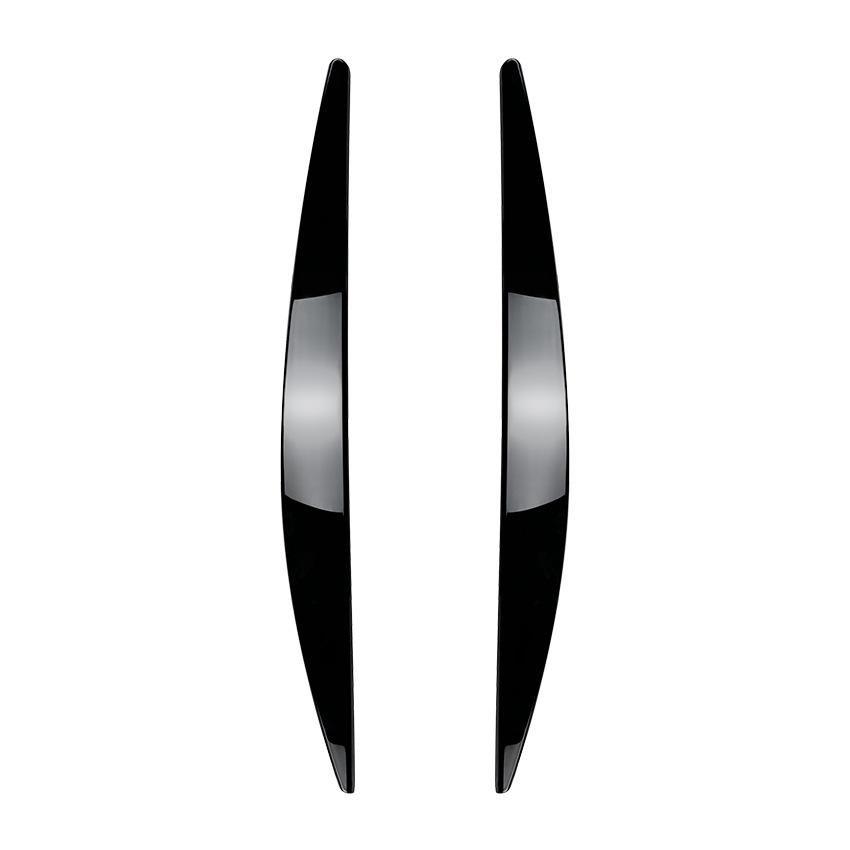 

Glossy black/Carbon look Car Front Headlight Eyebrow Eyelids Stickers For Skoda Octavia MK3 2015-2017