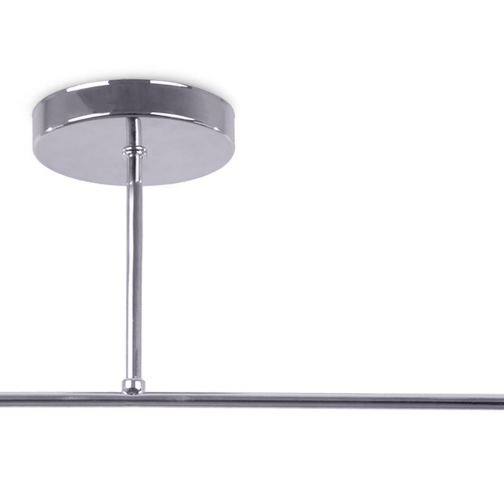 Asturia Deckenleuchte Chrom 2-flammig Weißer Lampenschirm E27