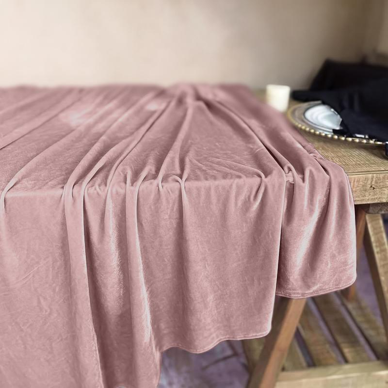 Matte Velvet Tablecloth, Powder Pink, For A Table 140X240Cm