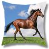 Horse Pattern Home Decoration Pillow Cover Polyester Fiber Cushion Cover Living Room Sofa Cushion Cover